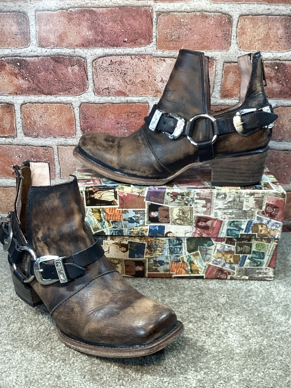 Freebird by Steven Truce womens Harness ankle boots size 9